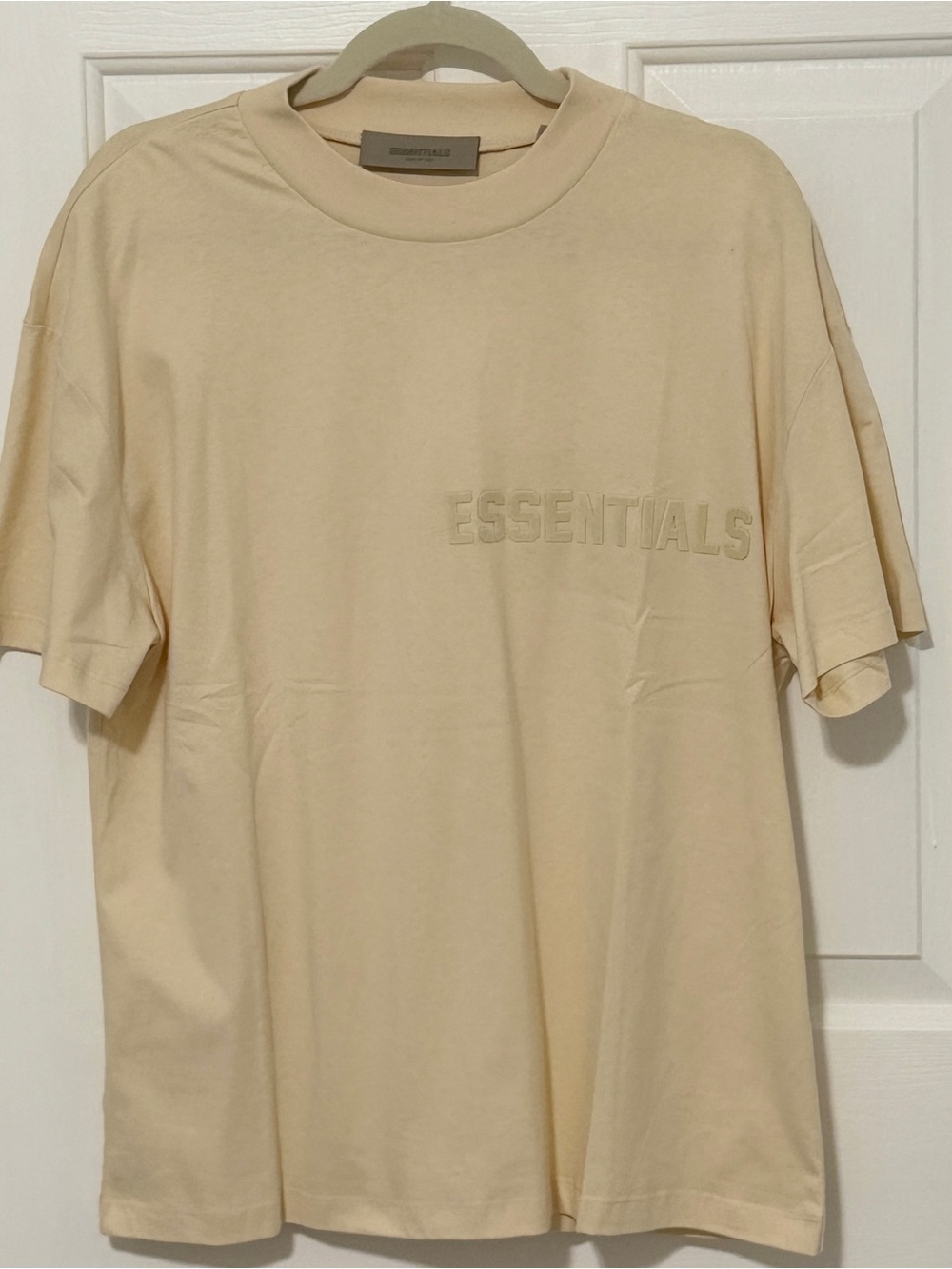 Fear of God ESSENTIALS Tonal Logo Tee XXS Cream NWOT